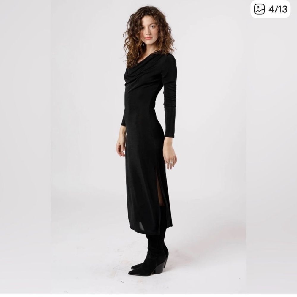Chic Black Long Sleeve Dress